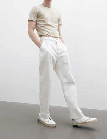 Tricou Reserved, bej, XXL Crem