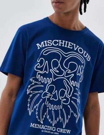 Tricou CROPP, albastru, XS Albastru