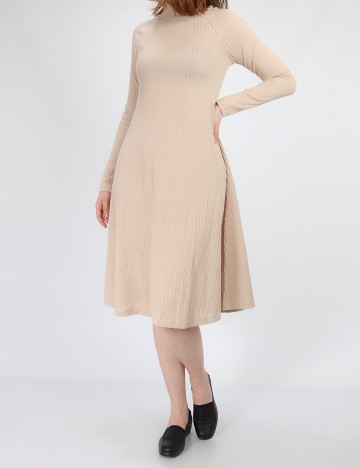 Rochie medie NA-KD, crem, M