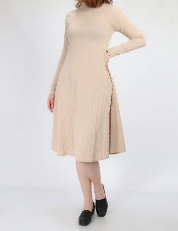 Rochie medie NA-KD, crem, M