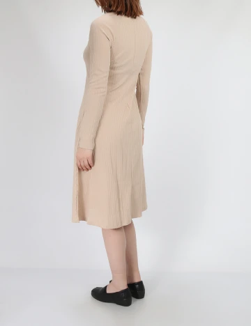 Rochie medie NA-KD, crem, M