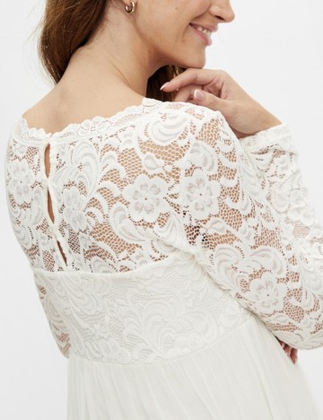 Rochie Medie Mamalicious, alb, XS