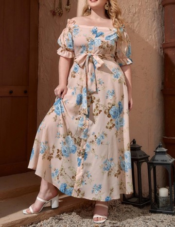 Rochie Lunga SHEIN CURVE, roz, 0 XL