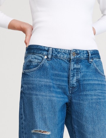 Blugi Reserved, albastru denim, 36