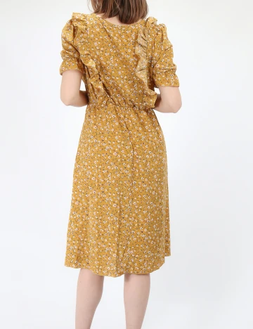 Rochie medie SHEIN, mustar, M