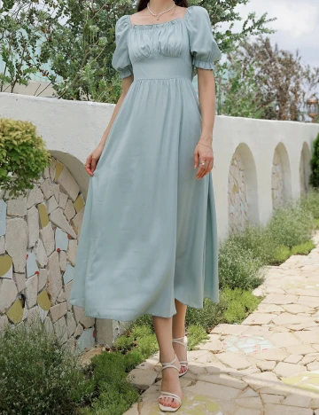 Rochie Medie SHEIN, turcoaz, S Albastru