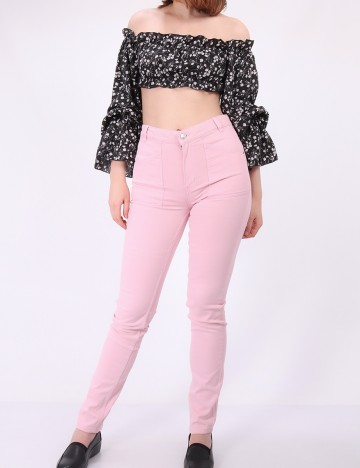 
						Pantaloni Only, roz, M/34