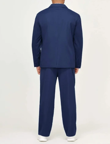 Pantaloni SHEIN Plus Size Men, bleumarin Albastru