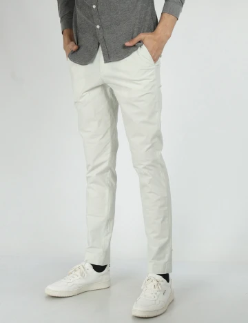 Pantaloni Jack&Jones, ecru, W32/L32 Alb