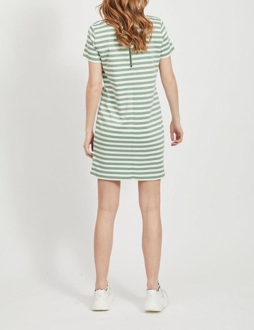 Rochie scurta Vila, alb/verde, XS