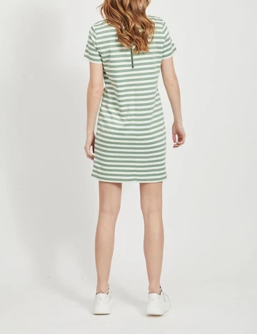 Rochie scurta Vila, alb/verde, XS