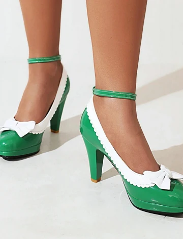 Pantofi SHEIN, verde, 38