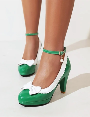 Pantofi SHEIN, verde, 38