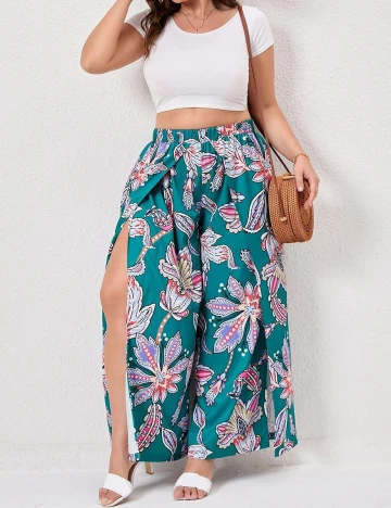 Pantaloni SHEIN CURVE, verde, 1 XL Verde