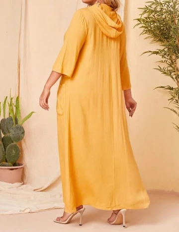 Rochie lunga SHEIN CURVE, galben, 1 XL Galben