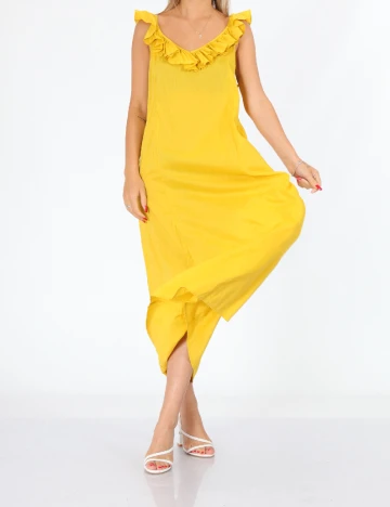 Rochie medie Jacqueline de Yong, galben, 38