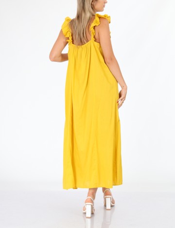 Rochie medie Jacqueline de Yong, galben, 38