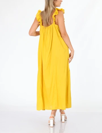 Rochie medie Jacqueline de Yong, galben, 38