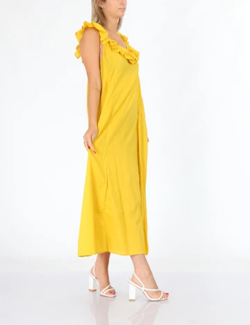 Rochie medie Jacqueline de Yong, galben, 38