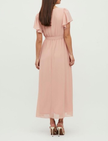 Rochie lunga Vila, roz pudra, 34