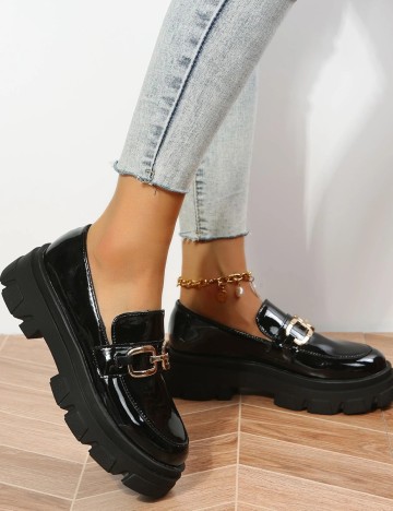 Mocasini SHEIN, negru, 36