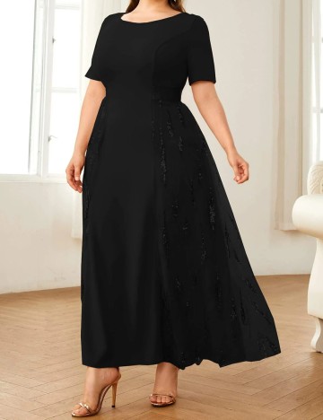 Rochie lunga SHEIN CURVE, negru, 3XL