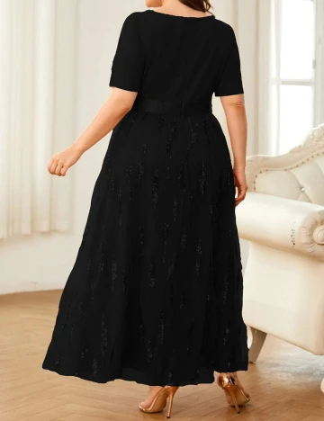Rochie lunga SHEIN CURVE, negru, 3XL