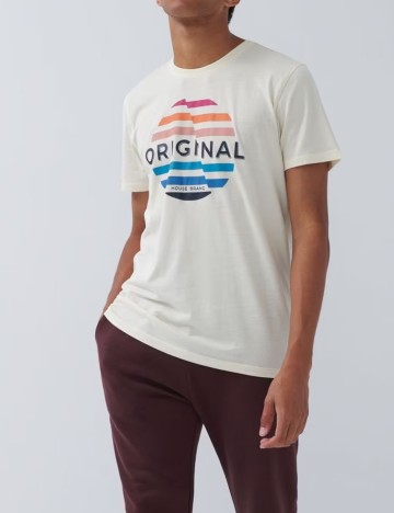 Tricou House Brand, crem, L