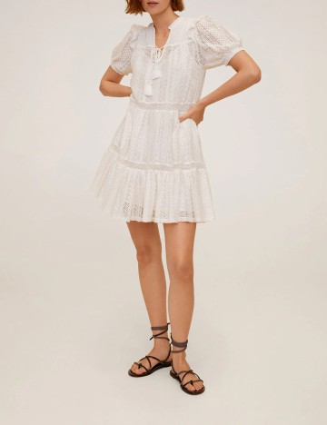 Rochie scurta Mango, alb, S