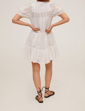 Rochie scurta Mango, alb, S