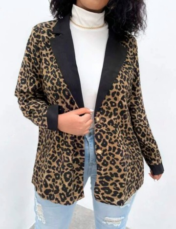 Sacou SHEIN CURVE, animal print, 3XL
