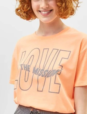 Tricou Bershka, portocaliu, XS
