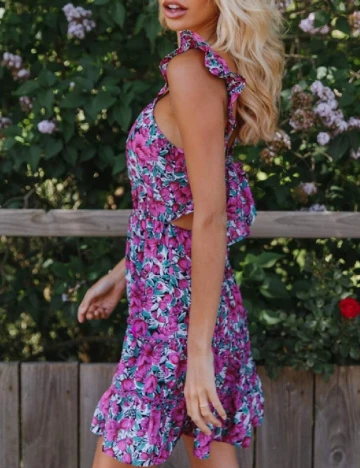 Rochie scurta SHEIN, floral Floral print