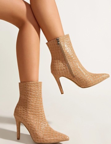 Botine SHEIN, maro deschis, 36