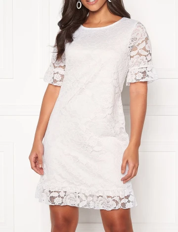 Rochie scurta Happy Holly, alb, 32/34