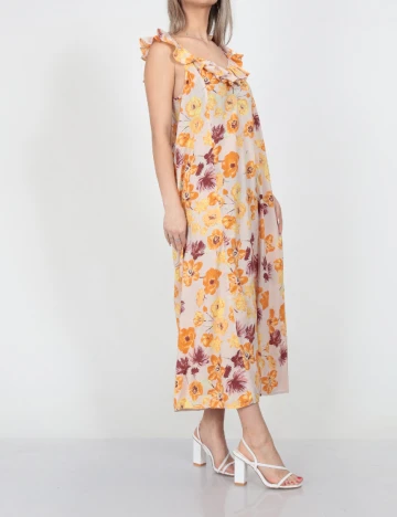 Rochie lunga Jacqueline de Yong, roz pudra