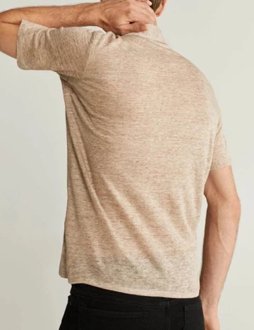 Tricou Mango, maro deschis, M