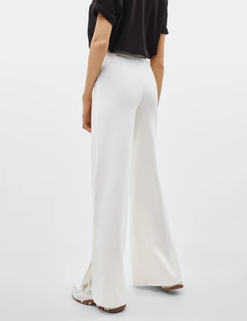 Pantaloni Bershka, alb, M Alb