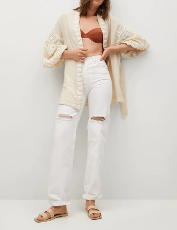 Blazer Mango, crem, M-L Crem