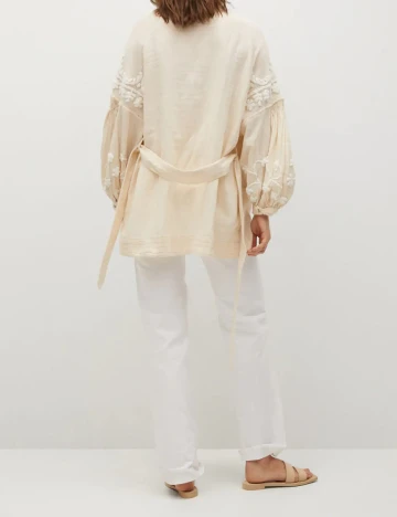 Blazer Mango, crem, M-L Crem