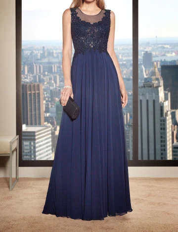 Rochie lunga Susanna Rivieri, bleumarin, 38 Albastru
