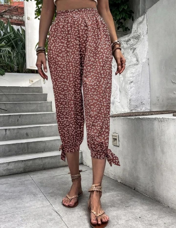 Pantaloni SHEIN, roz pudra, M Roz