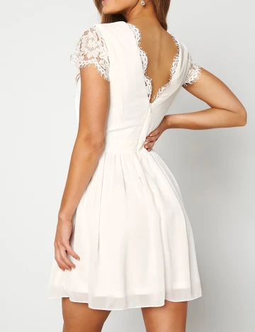 Rochie scurta Moments New York, alb, 38 Alb