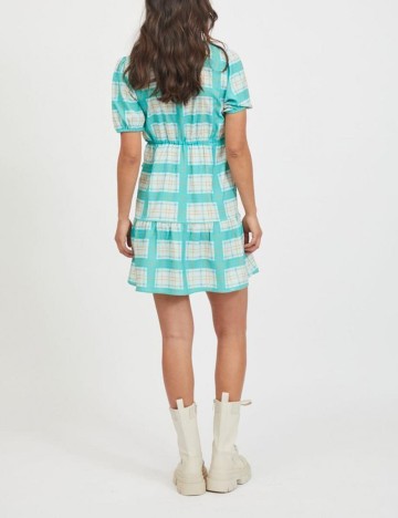 Rochie scurta Vila, turcoaz, L