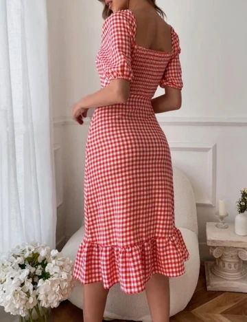 Rochie medie SHEIN, rosu, M