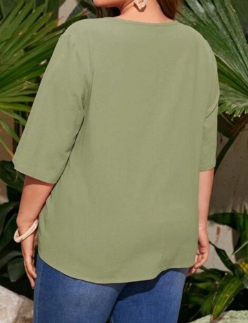 Bluza SHEIN CURVE, verde, 3XL