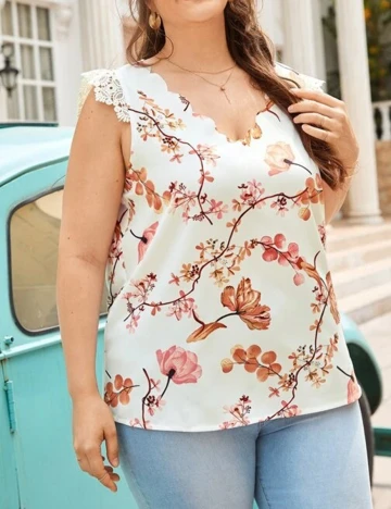 Bluza SHEIN CURVE, floral, 2XL