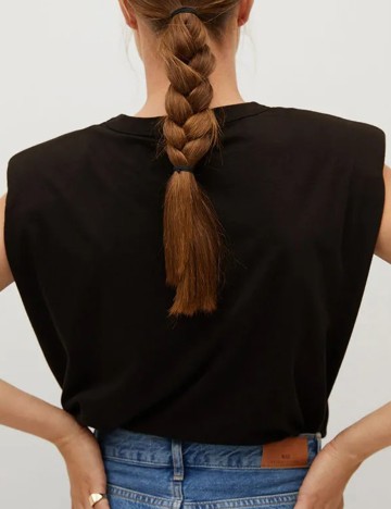 Tricou Mango, negru, M-L