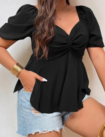 Bluza SHEIN CURVE, negru, 0 XL