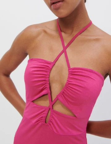 Rochie medie Reserved, roz, XL